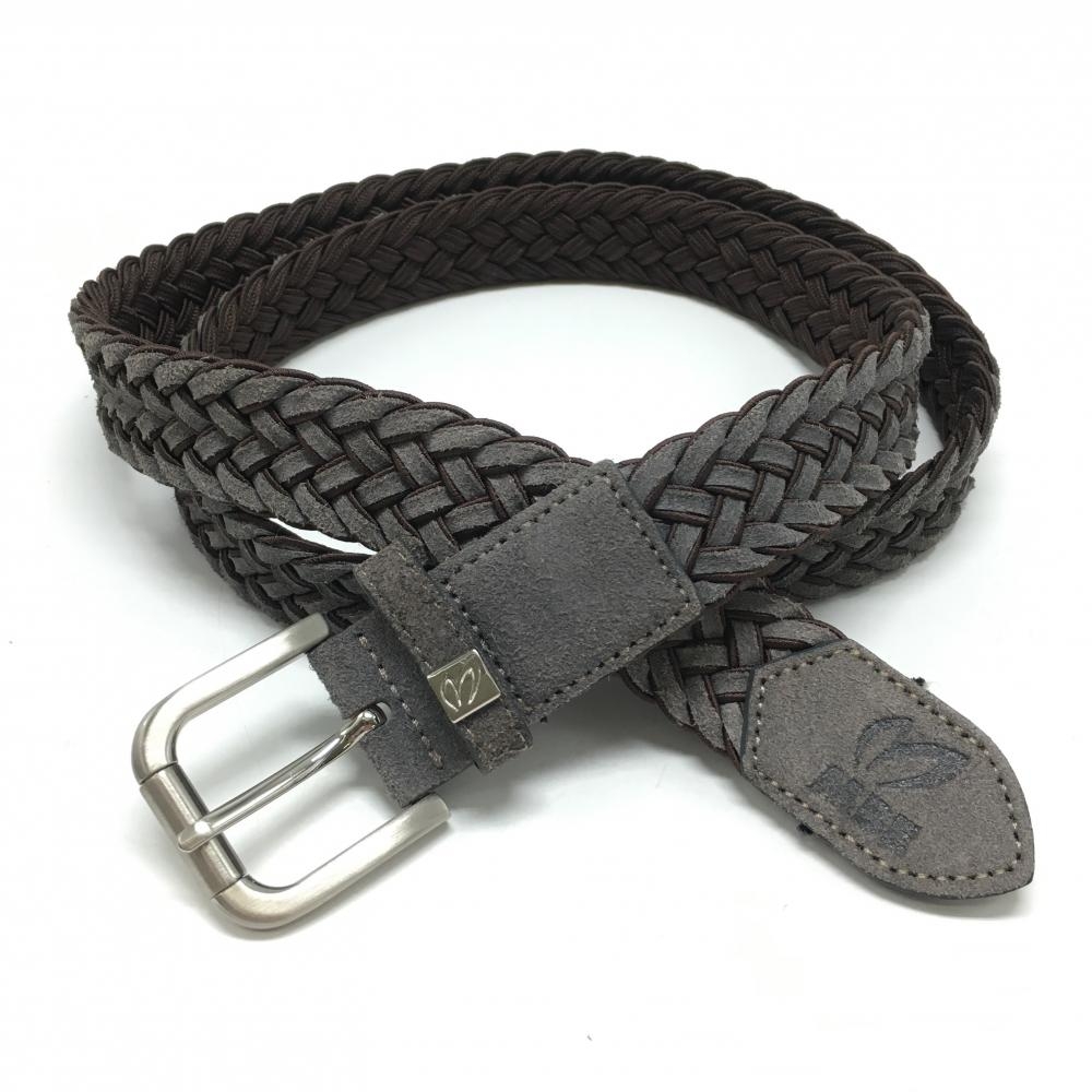 マスターバニー メッシュベルト グレー 編み込み シルバーバックル メンズ  ゴルフウェア MASTER BUNNY EDITION