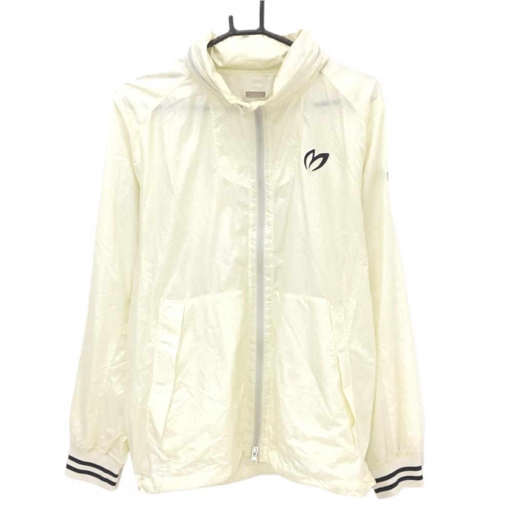 マスターバニー ジャケット アイボリー ナイロン混 フード収納可 薄手 メンズ 5(L) ゴルフウェア MASTER BUNNY EDITION
