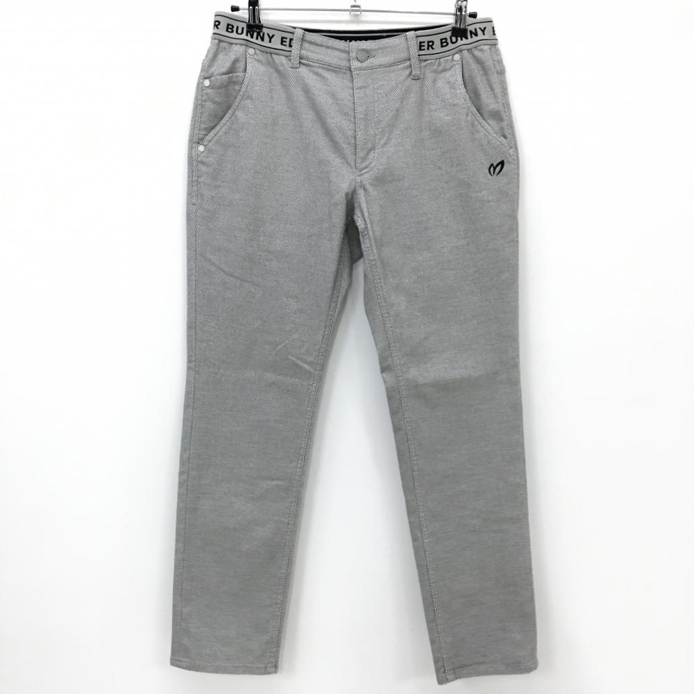 【超美品】マスターバニー パンツ グレー ウエスト一部ゴム 微起毛 ストレッチ メンズ 4(M) ゴルフウェア 2024年モデル MASTER BUNNY EDITION