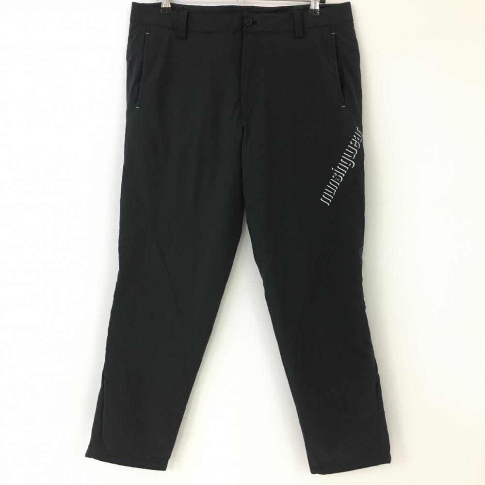 【美品】マンシングウェア 中綿パンツ 黒　ロゴプリント メンズ 88 ゴルフウェア 2021年モデル Munsingwear