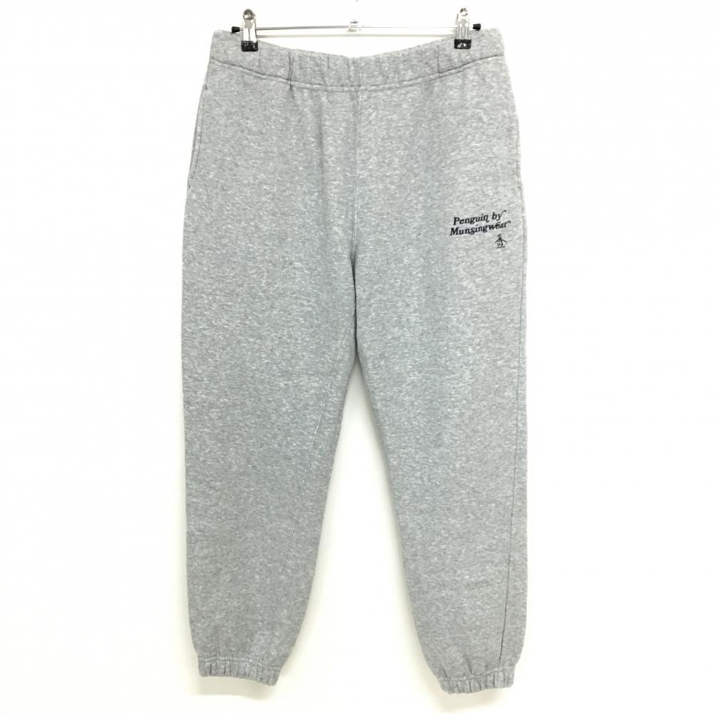 【美品】ペンギンバイマンシングウェア ジョガーパンツ 杢グレー 裏起毛  メンズ XL ゴルフウェア 2024年モデル Munsingwear