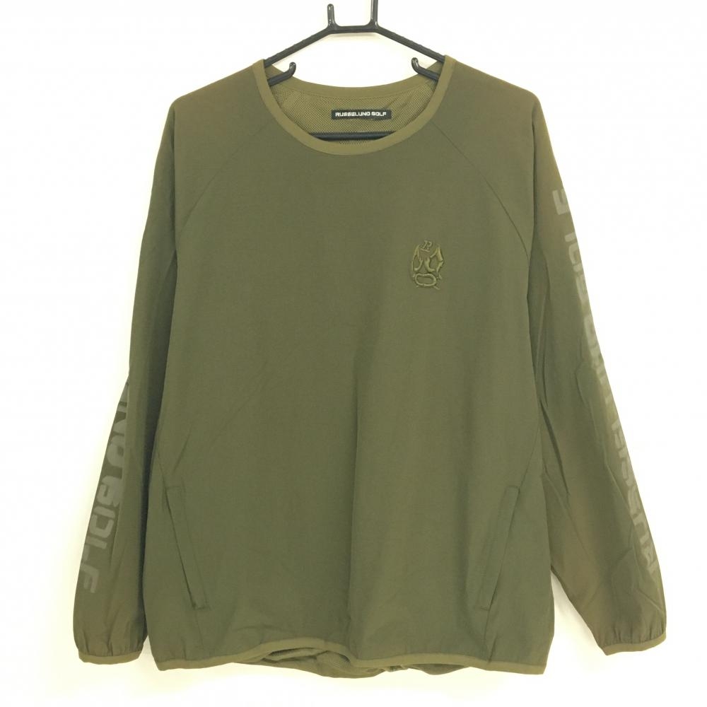 ラッセルノ ブルゾン カーキ メッシュ裏地 ルチャマスク ナイロン混 ストレッチ メンズ 5(L) ゴルフウェア RUSSELUNO