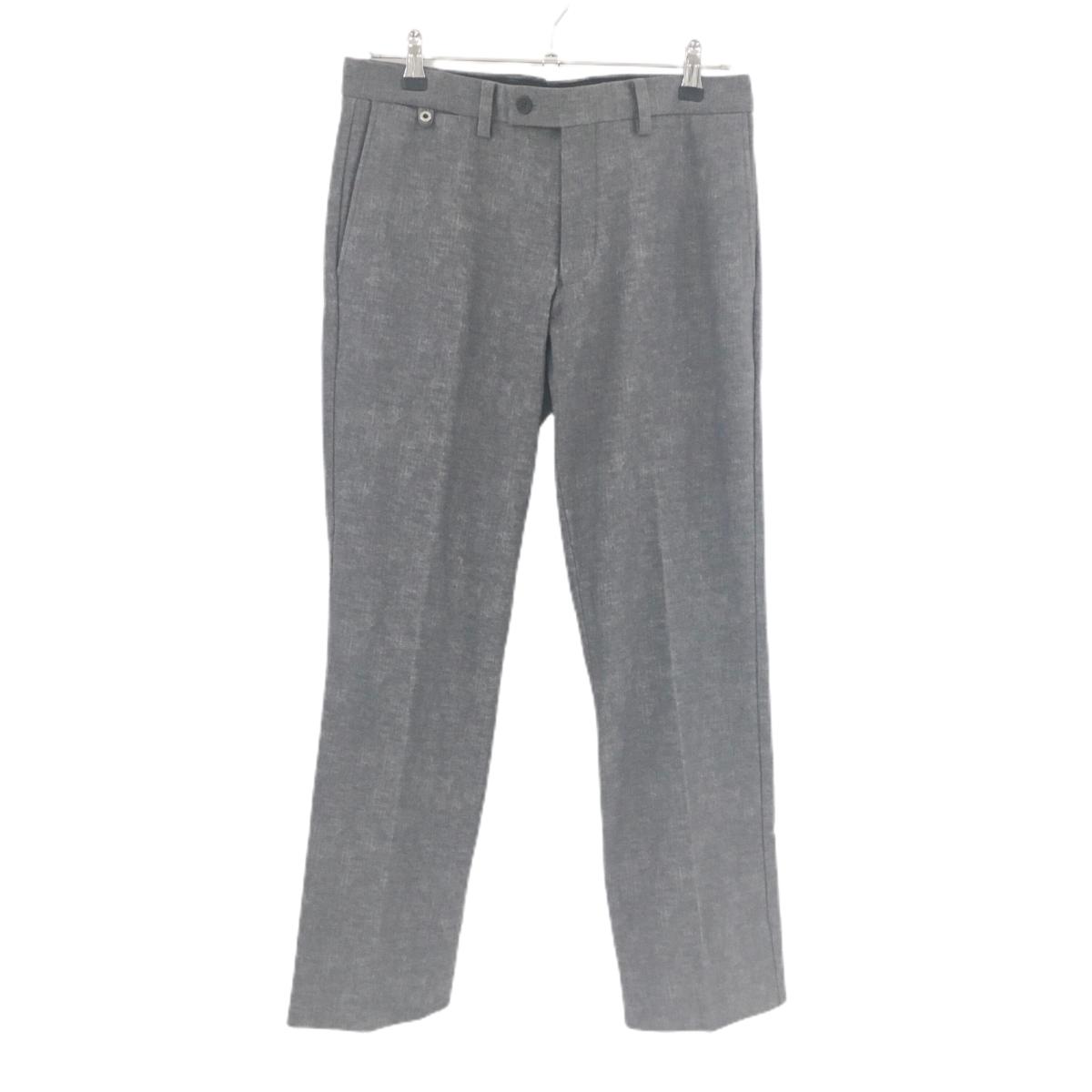 【超美品】ランバンスポール ストレッチパンツ 杢グレー系 裏起毛 ウエスト内側ゴム メンズ 82 ゴルフウェア LANVIN SPORT