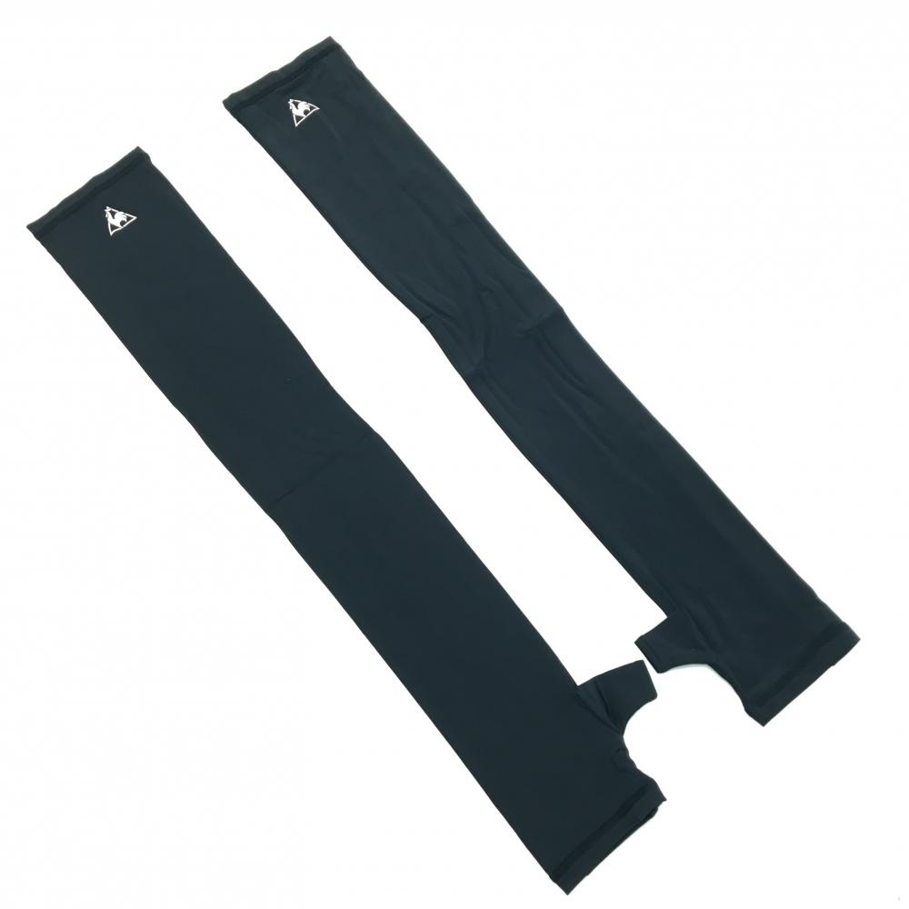 【新品】ルコック アームカバー 黒 ロゴピンク 接触冷感 メンズ  ゴルフウェア le coq sportif