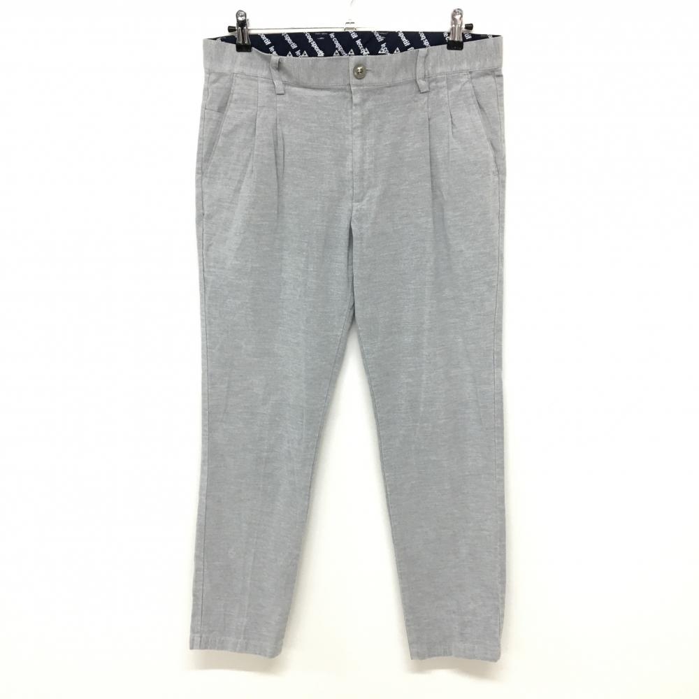 【美品】ルコックゴルフ パンツ グレー 表微起毛 ストレッチ メンズ 88 ゴルフウェア le coq sportif