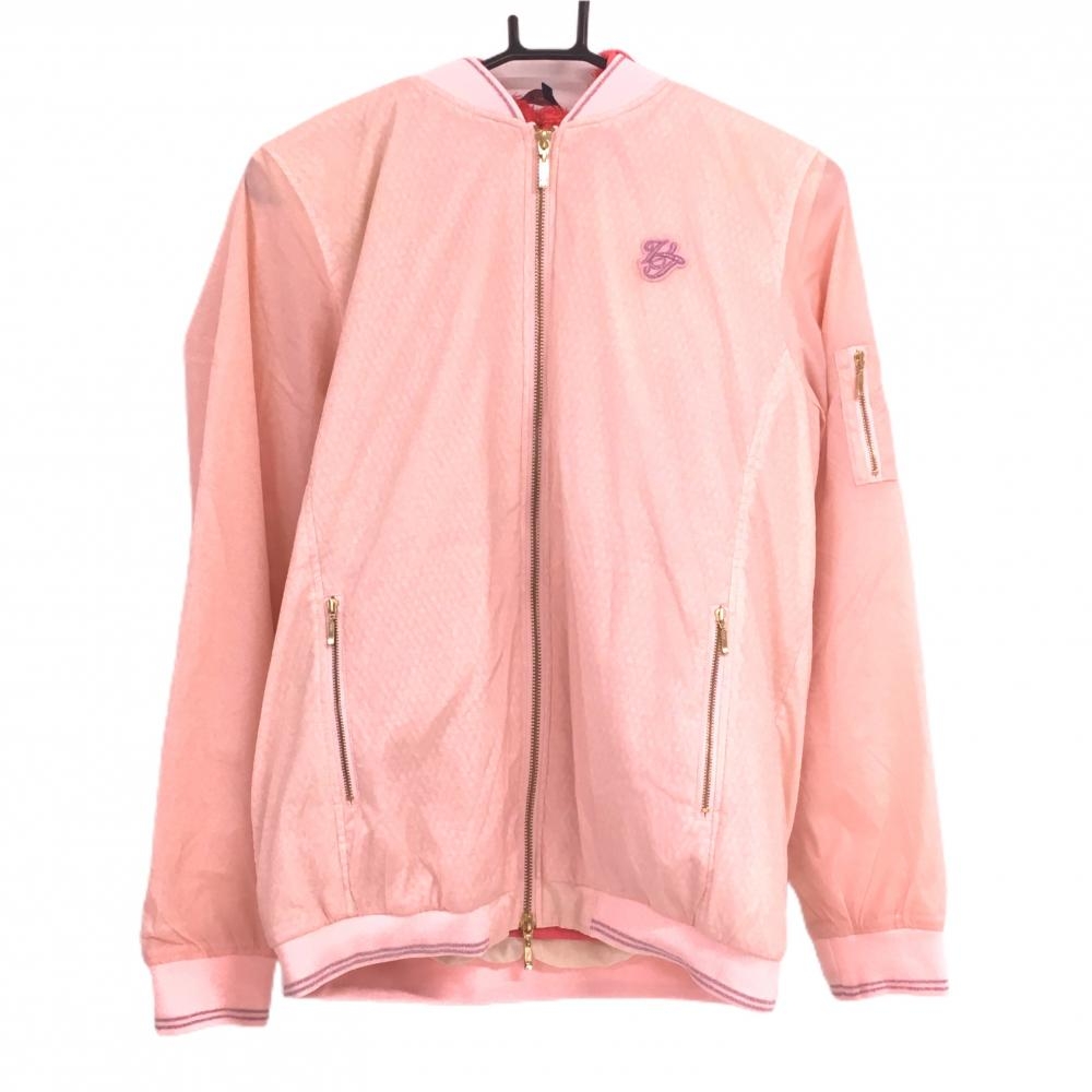 【美品】23区ゴルフ 2WAY中綿ジャケット ピンク ライナーベスト 一部中綿 フード  レディース III(XL) ゴルフウェア 23区