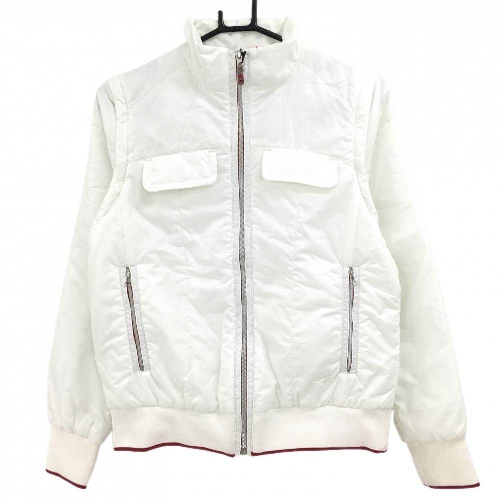 【新品】23区スポーツ 2WAY中綿ジャケット 白 袖着脱可 ギガハイブリットファイバー  レディース I(M) ゴルフウェア 23区