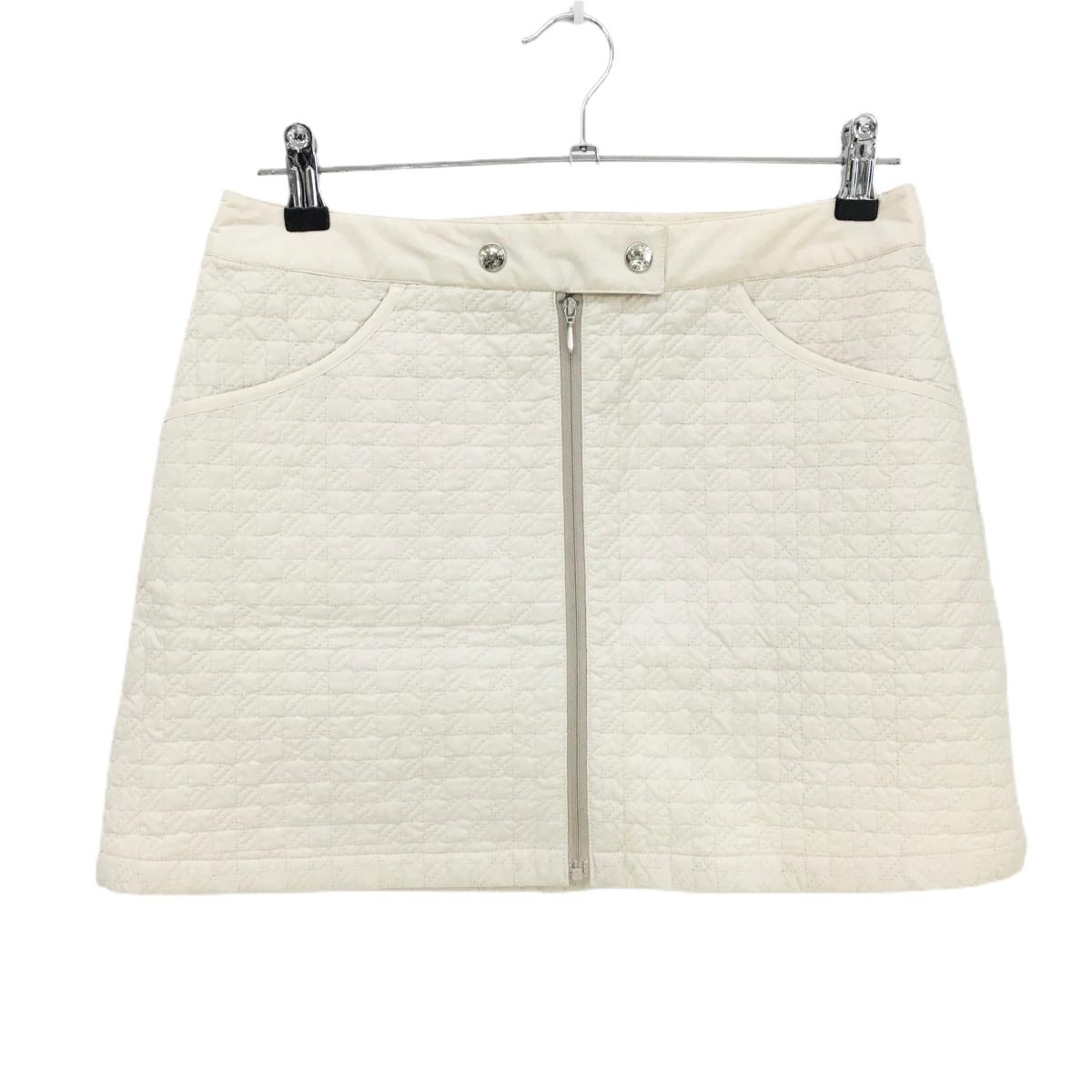 【超美品】23区スポーツ 中綿スカート ライトベージュ 総柄キルティング 薄中綿 レディース II(L) ゴルフウェア 23区