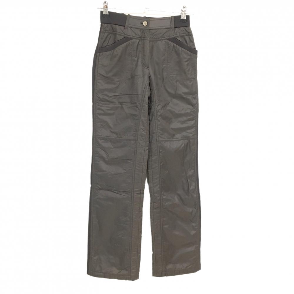 【美品】アダバット 中綿ナイロンパンツ ダークパープル系 ウエストゴム  レディース 34(XS) ゴルフウェア adabat