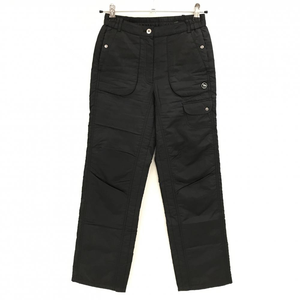 アダバット 中綿パンツ 黒 5ポケット ウエストゴム レディース 36(S) ゴルフウェア adabat