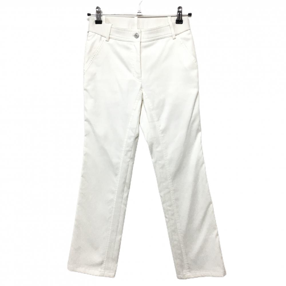 アダバット パンツ 白 裏微起毛 ウエストゴム レディース 36(S) ゴルフウェア adabat