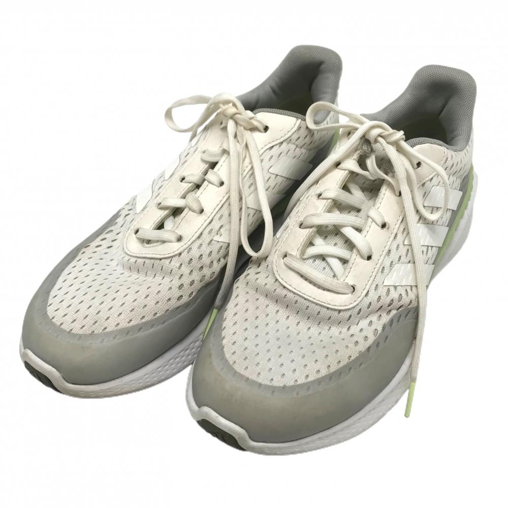 アディダス ゴルフシューズ 白×グレー GZ3281 サマーベント スパイクレス  レディース 24.5 ゴルフウェア adidas