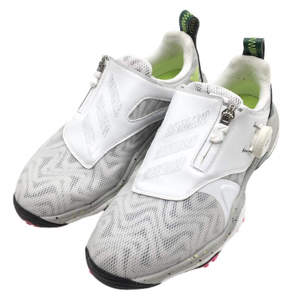【超美品】アディダス ゴルフシューズ 白×グレー IG8751 コードカオス BOA  レディース 23.0 ゴルフウェア 2024年モデル adidas