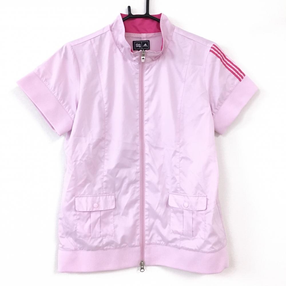 超美品 Adidas アディダス ジャケットブルゾン ライトピンク 裏メッシュ 袖3ライン 大きいサイズ レディース Ot Xg ゴルフウェア 中古 ゴルフウェア通販サイトreonard レオナード
