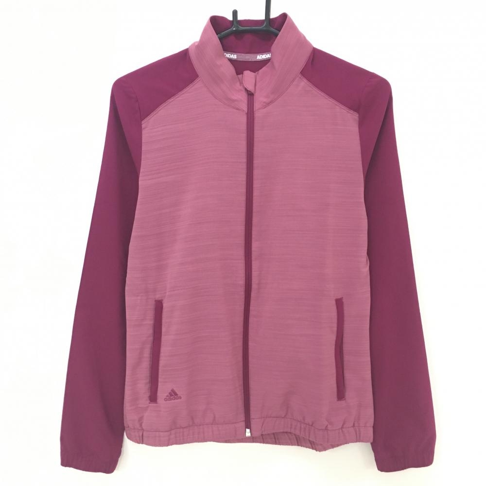 【美品】アディダス ジャケット ピンク系×パープル 薄手 レディース L ゴルフウェア adidas