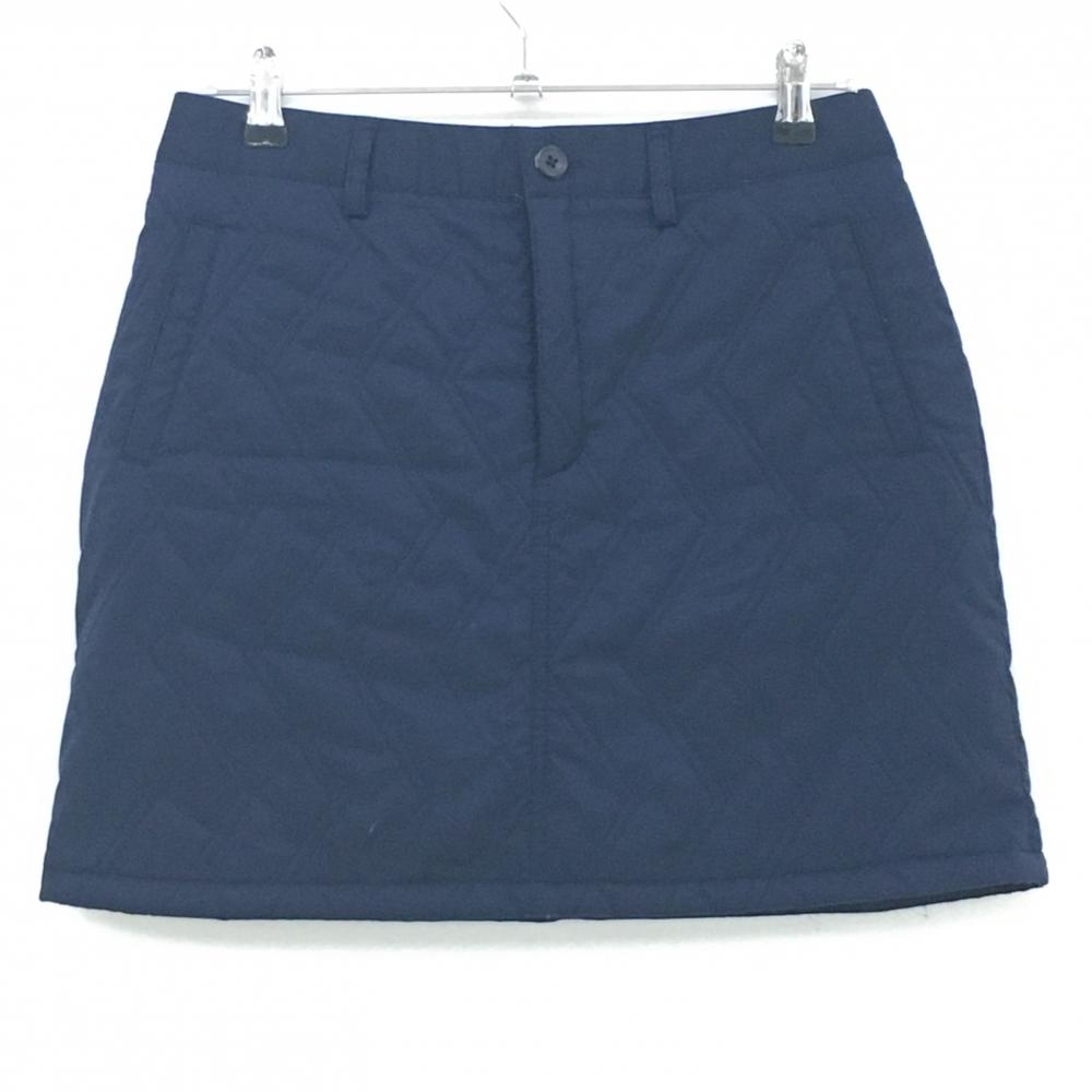 【超美品】アディダス 中綿スカート ネイビー 後ろポケットヘリンボーン レディース L/G ゴルフウェア adidas