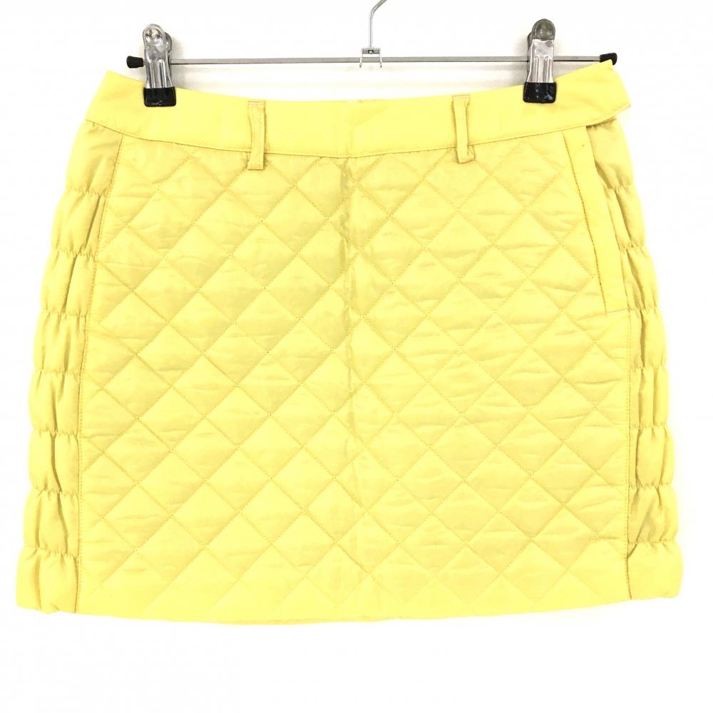 【美品】アディダス 中綿スカート イエロー キルティング レディース M/M ゴルフウェア adidas
