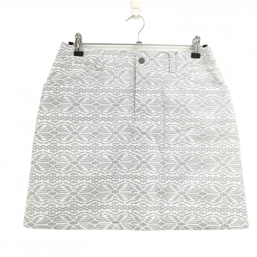【新品】アディダス 中綿スカート 白×グレー 総柄  レディース S ゴルフウェア adidas