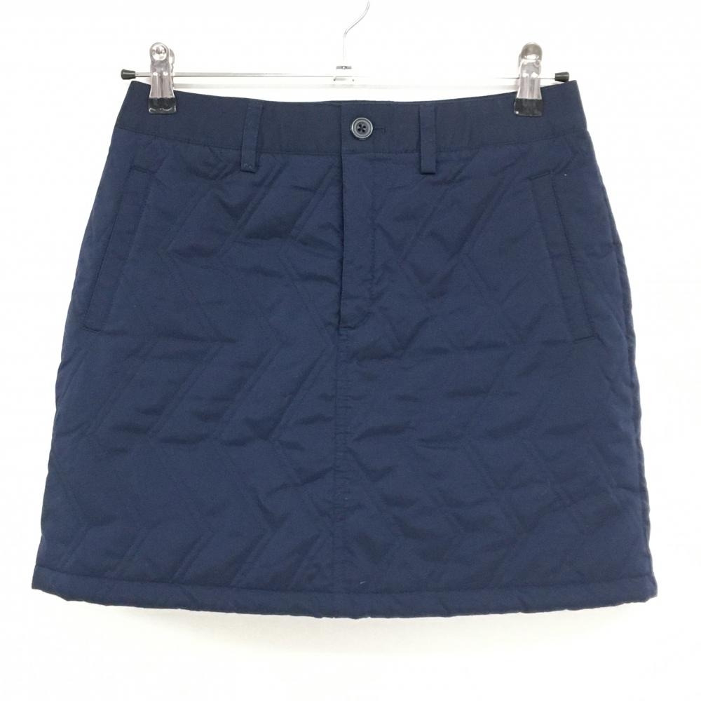 【超美品】アディダス 中綿スカート ネイビー 後ポケット総柄  レディース S/P ゴルフウェア adidas