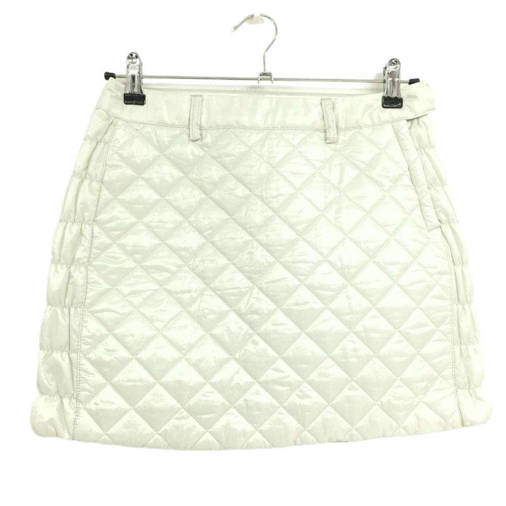 【超美品】アディダス 中綿スカート 白 キルティング レディース S/P ゴルフウェア adidas