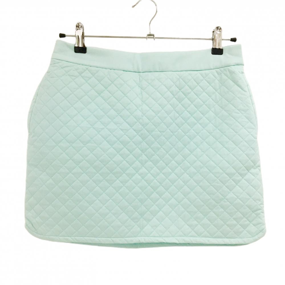 【新品】アディダス 中綿スカート ライトグリーン キルティング 内側インナーパンツ レディース L ゴルフウェア adidas