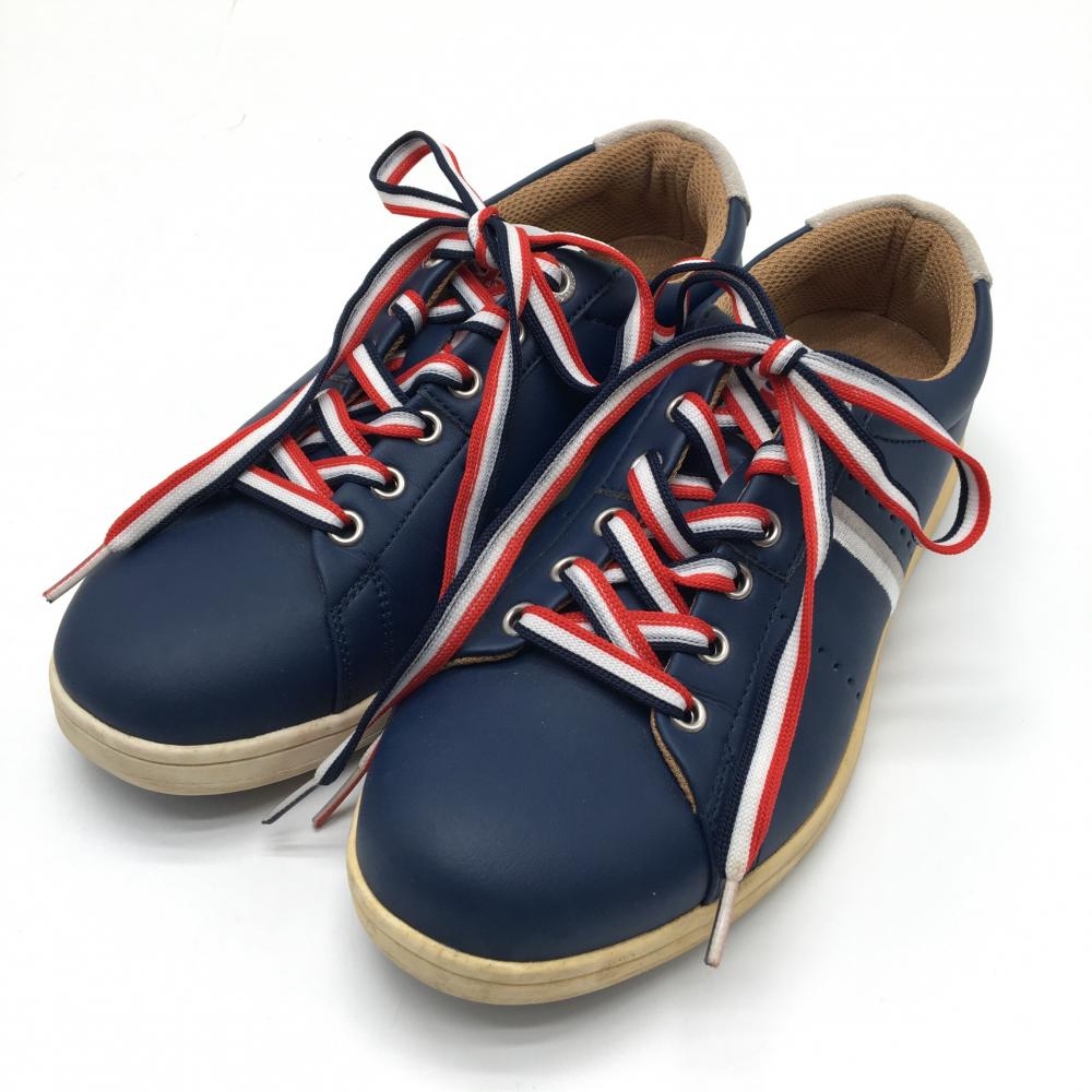 アドミラル ゴルフシューズ ネイビー トリコロール紐 スパイクレス レディース 23.0 ゴルフウェア Admiral