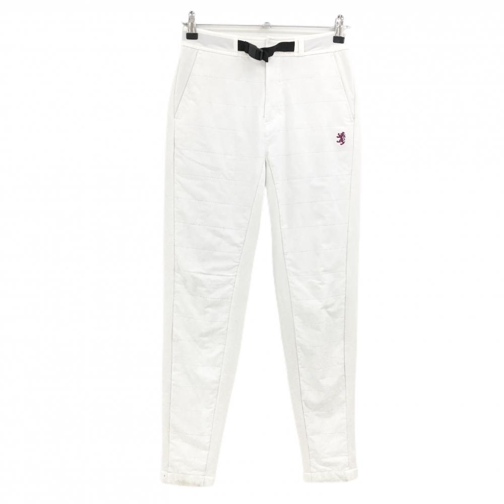 アドミラル 中綿パンツ 白 サイド切替 一部裏起毛  レディース M ゴルフウェア Admiral