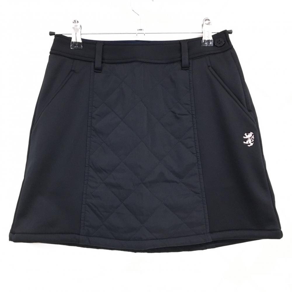 【新品】アドミラル 切替中綿スカート 黒×ピンク 一部中綿 ロゴ刺しゅう レディース LL ゴルフウェア Admiral