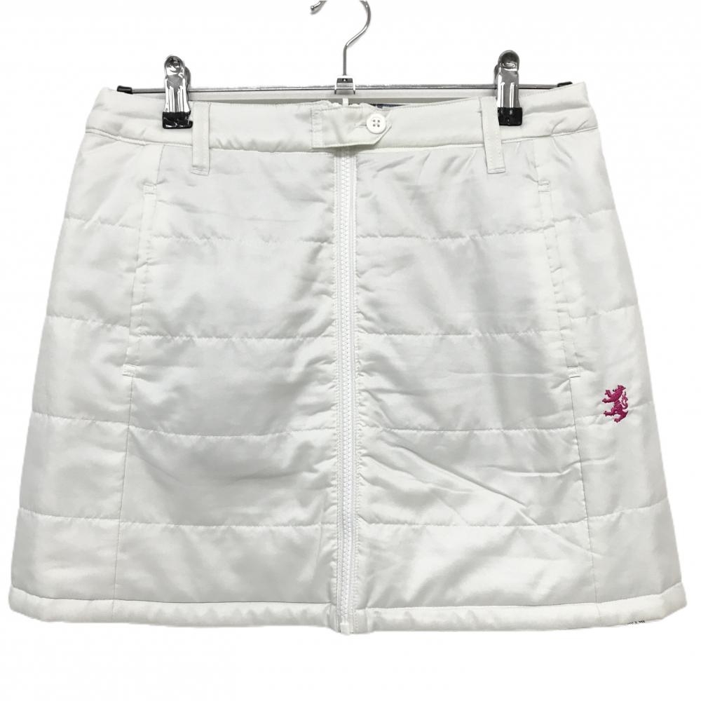 【美品】アドミラル 中綿リリバーシブルスカート 白×ネイビー×レッド  レディース L ゴルフウェア Admiral