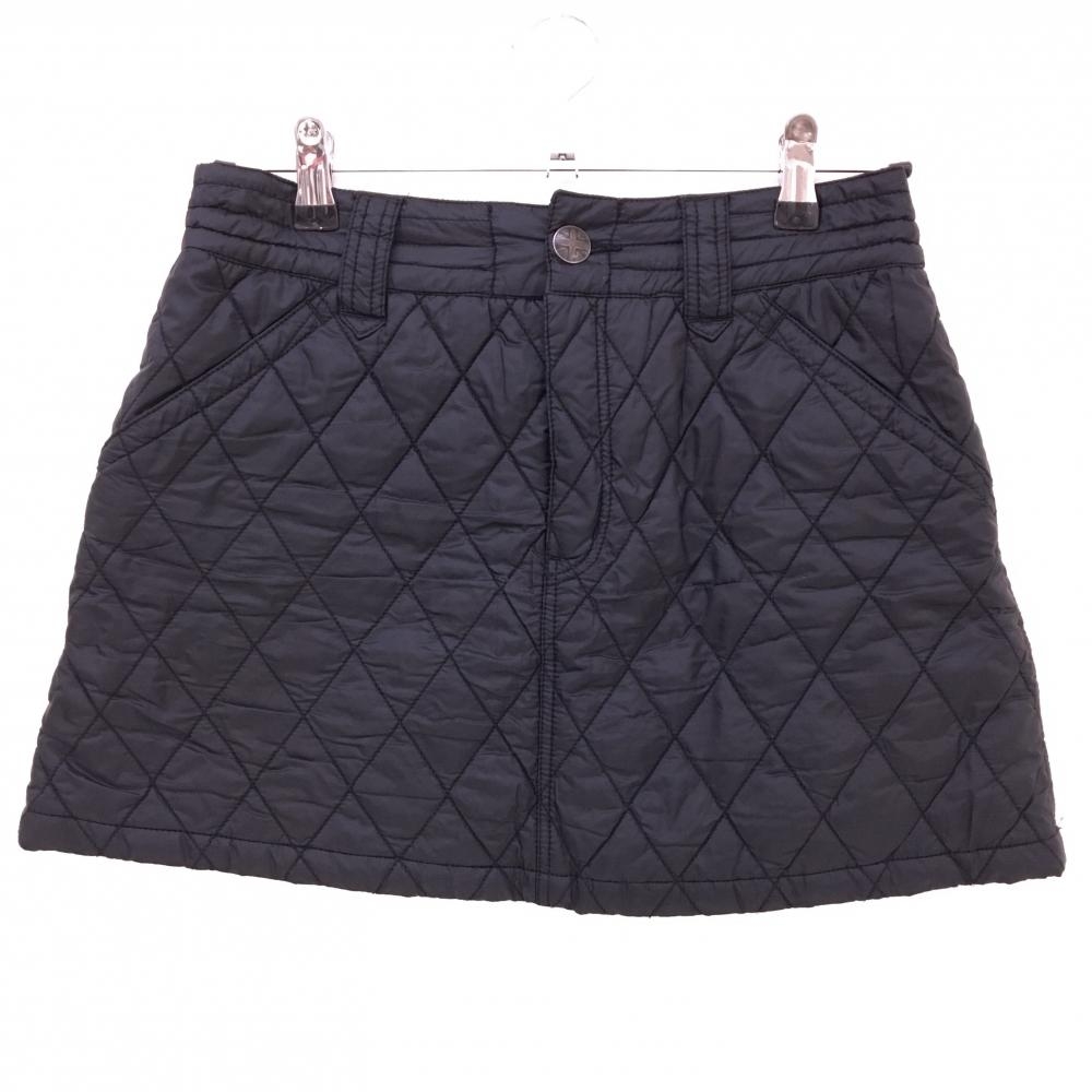 【超美品】アドミラル 中綿スカート 黒 ダイヤ柄キルティング ウエスト内側ドローコード レディース M ゴルフウェア Admiral