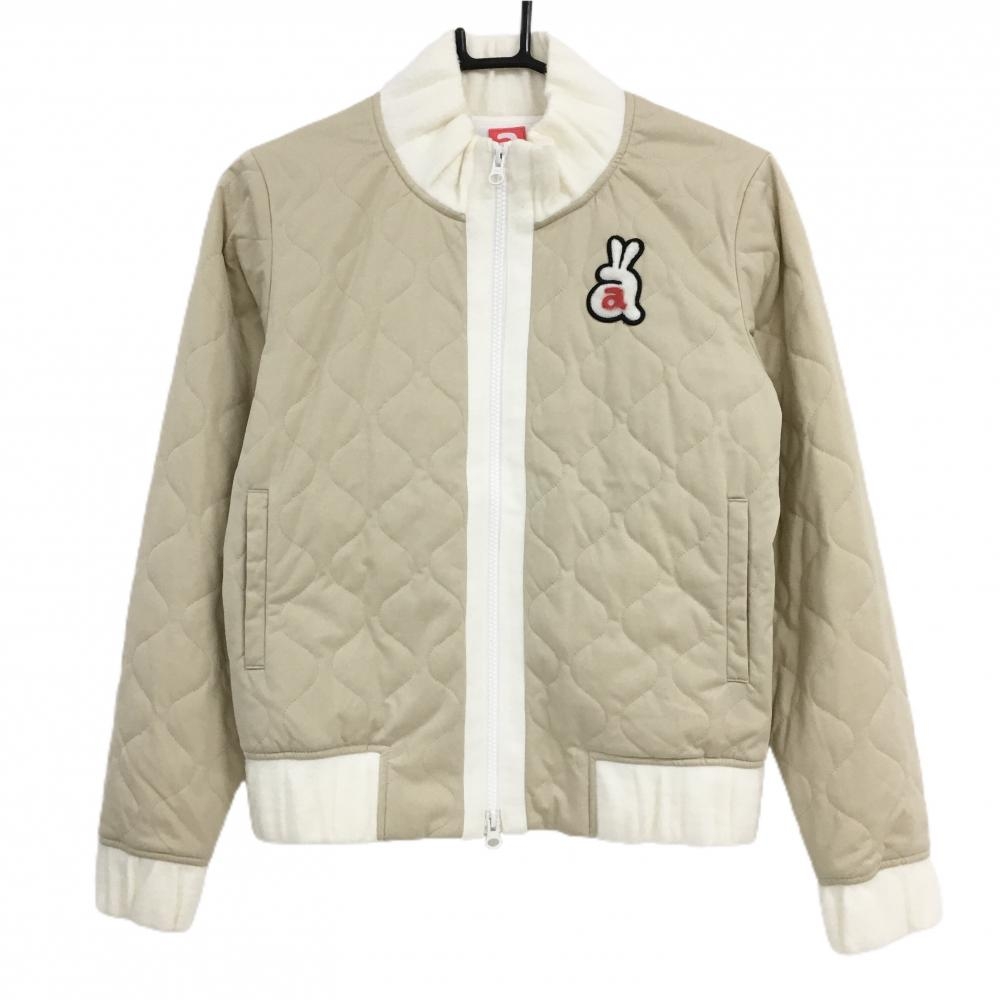 【超美品】アルチビオ 中綿ジャケット ベージュ×白 キルティング レディース 38(M) ゴルフウェア archivio