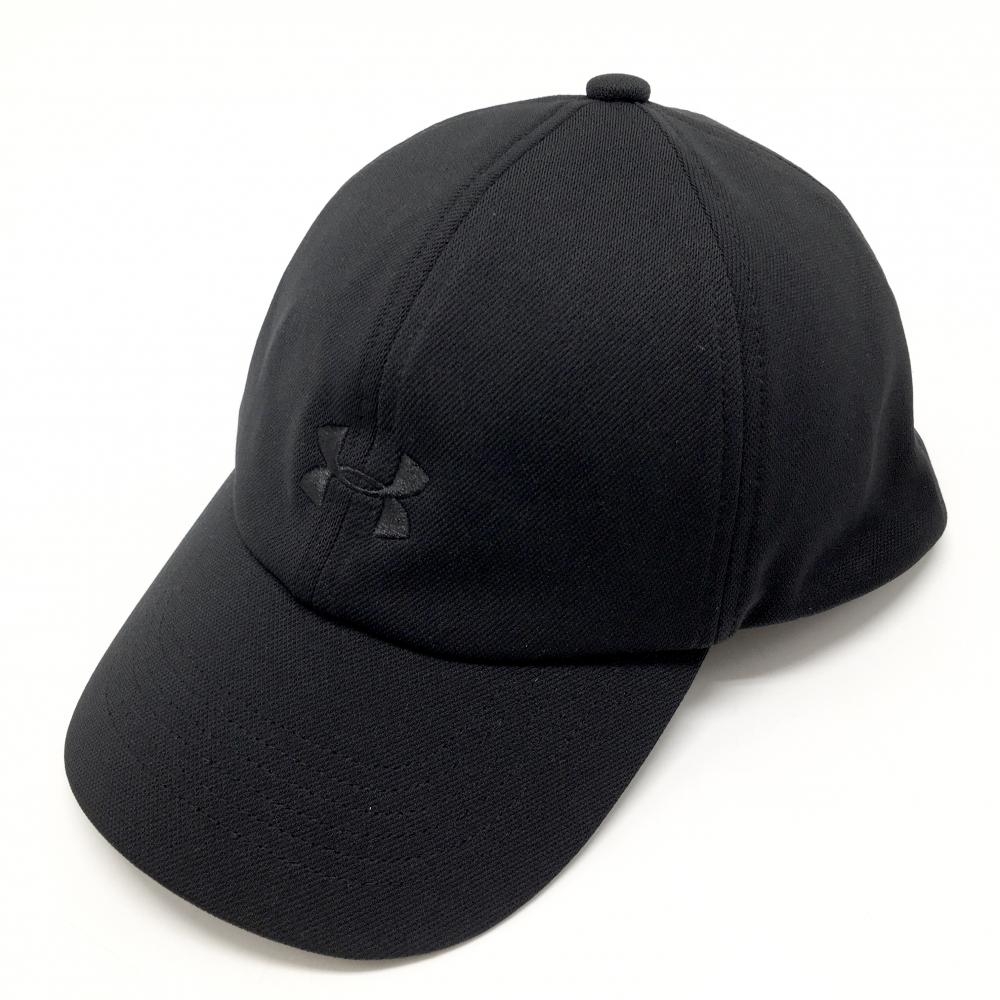 【美品】アンダーアーマー キャップ 黒 ロゴ刺しゅう レディース UA FREE　FIT ゴルフウェア UNDER ARMOUR