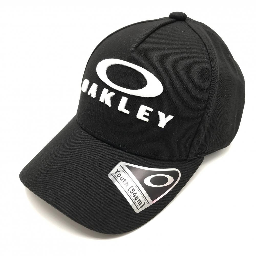 【未使用品】オークリー キャップ 黒×白 立体ロゴ レディース ONE SIZE ゴルフウェア Oakley