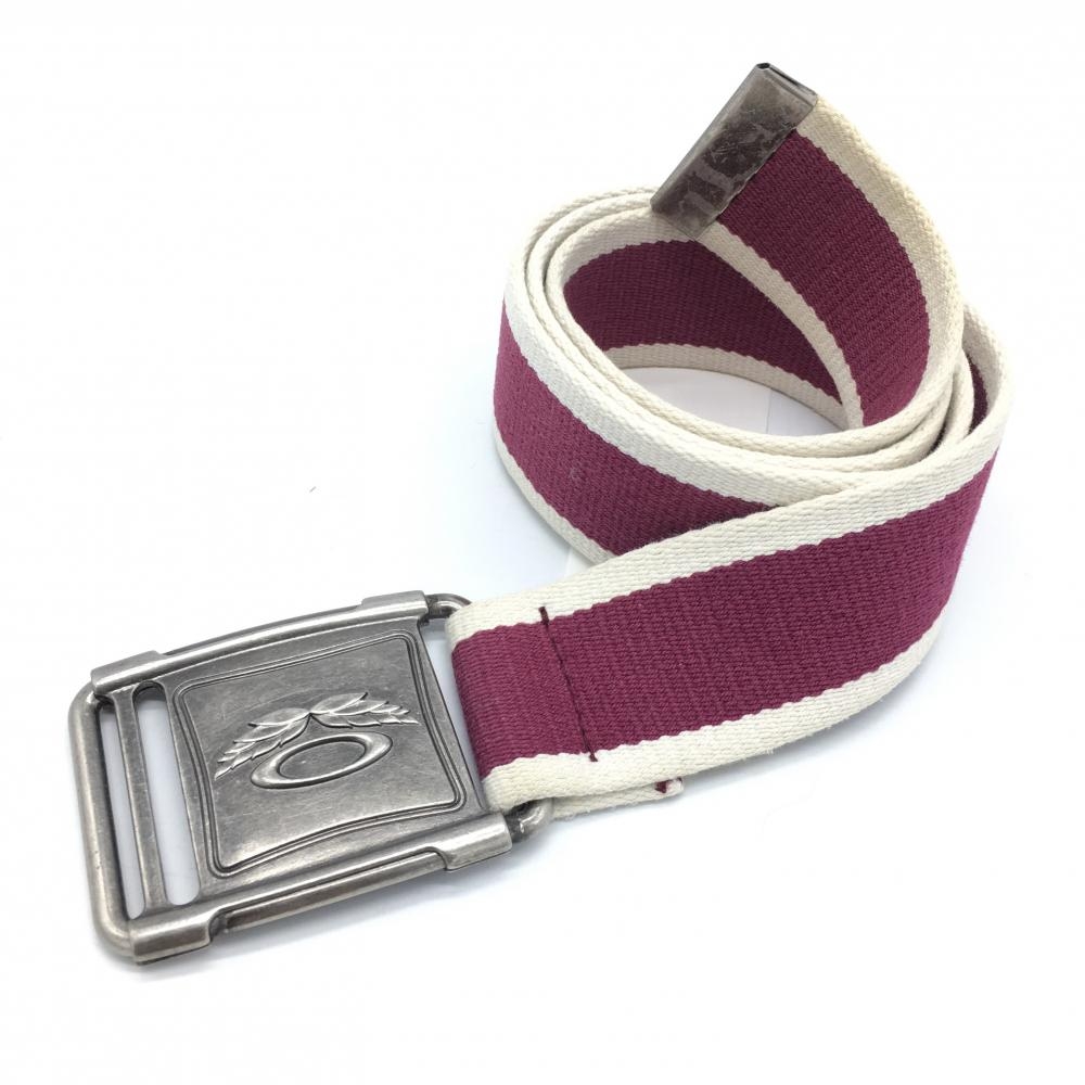 Oakley オークリー ベルト ボルドー 白 シルバーロゴバックル レディース ゴルフウェア 中古ゴルフ ウェア通販サイトreonard レオナード