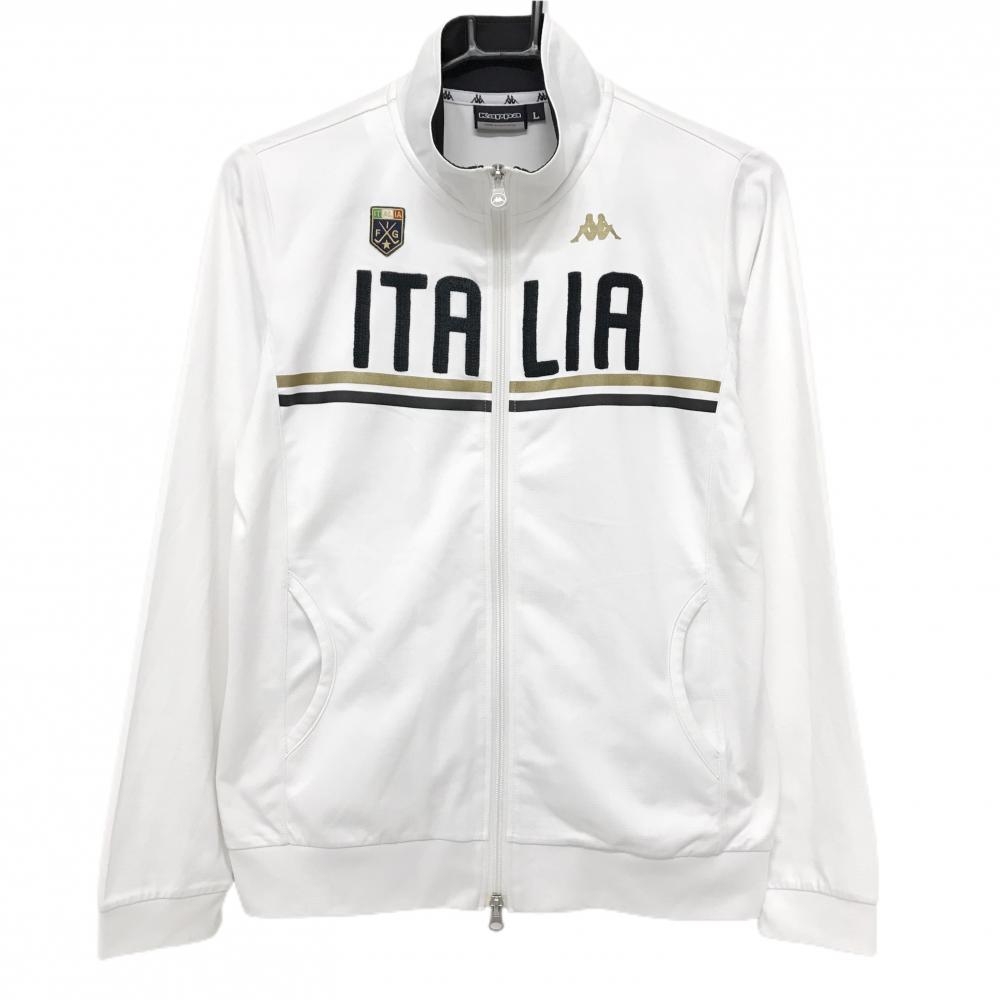 カッパ ジャケット 白 胸ライン  レディース L ゴルフウェア Kappa