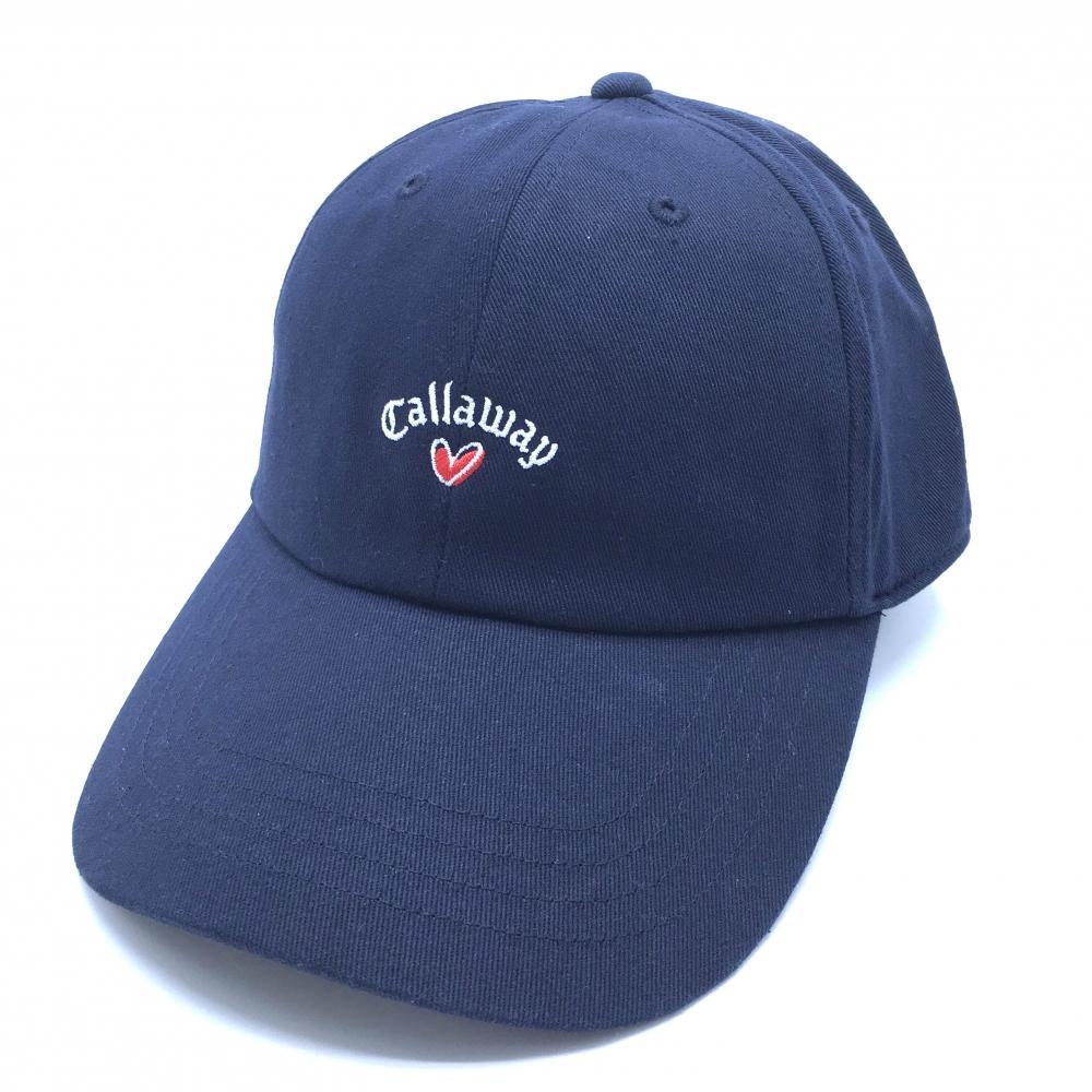 【新品】キャロウェイ キャップ ネイビー×白×レッド フロントロゴ ポニーテールキャップ  レディース FR ゴルフウェア Callaway