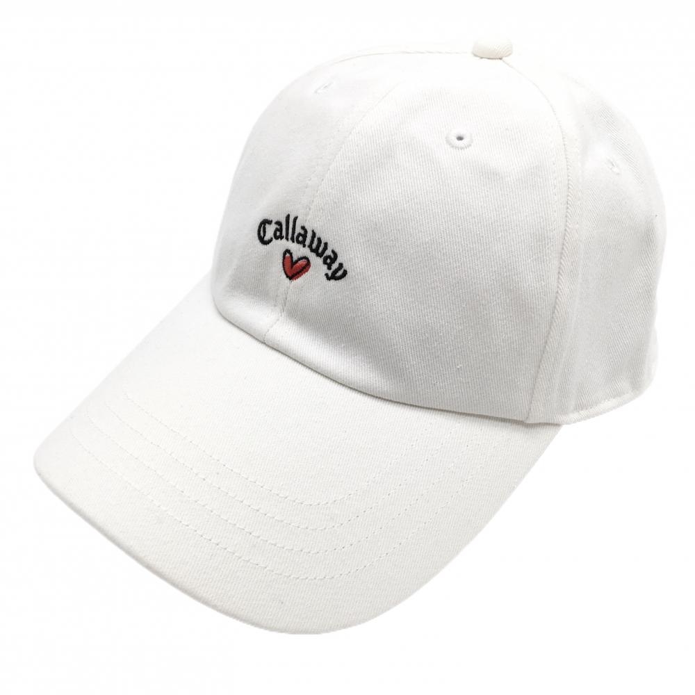 【新品】キャロウェイ キャップ 白×黒×レッド フロントロゴ ポニーテールキャップ レディース FR ゴルフウェア Callaway