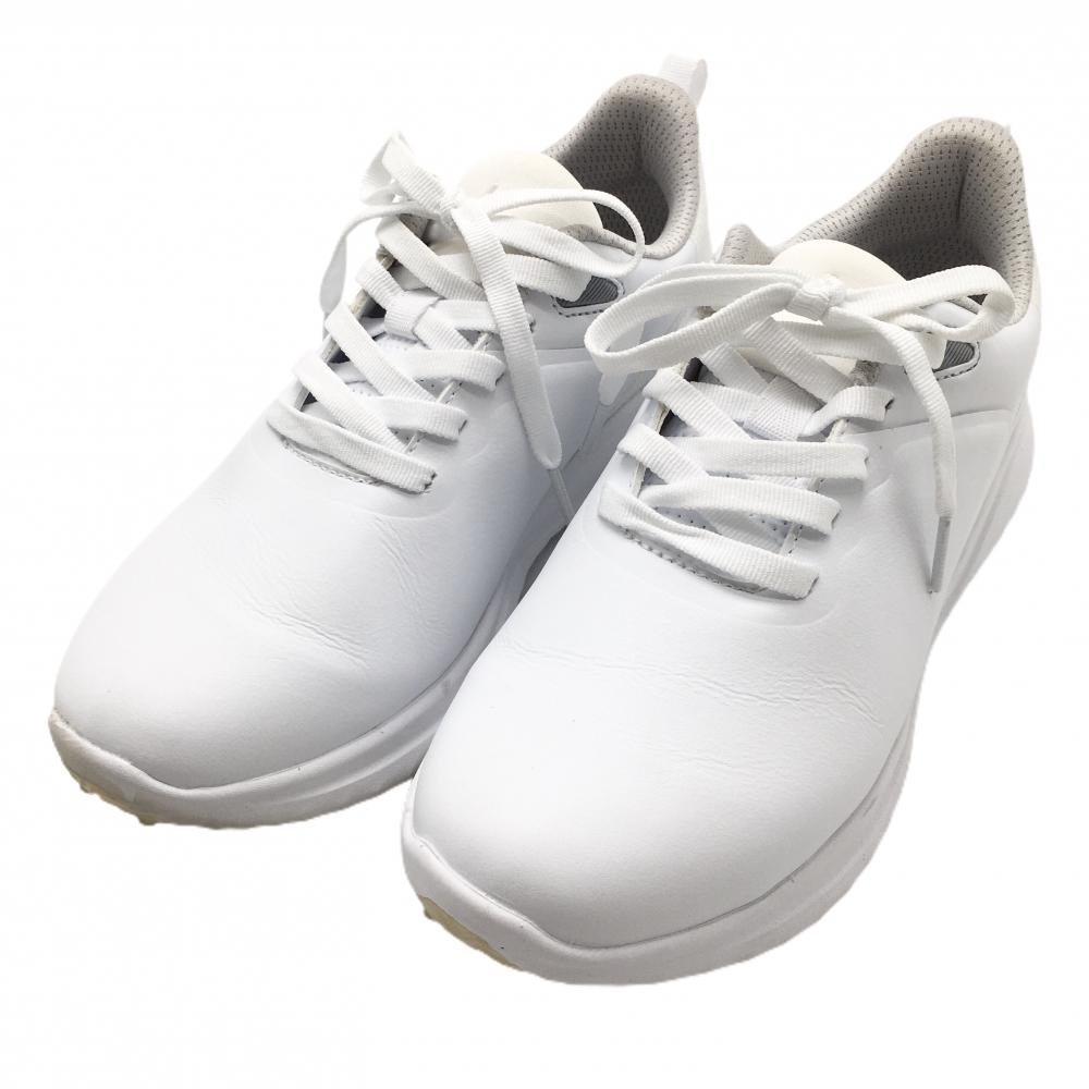 【美品】キャロウェイ ゴルフシューズ 白×グレー ANZA スパイクレス レディース 23.0 ゴルフウェア Callaway