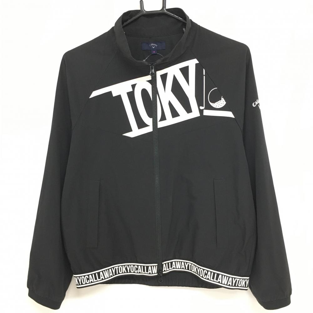 キャロウェイ ジャケットブルゾン 黒×白 裏地メッシュ TOKYO  レディース M ゴルフウェア Callaway