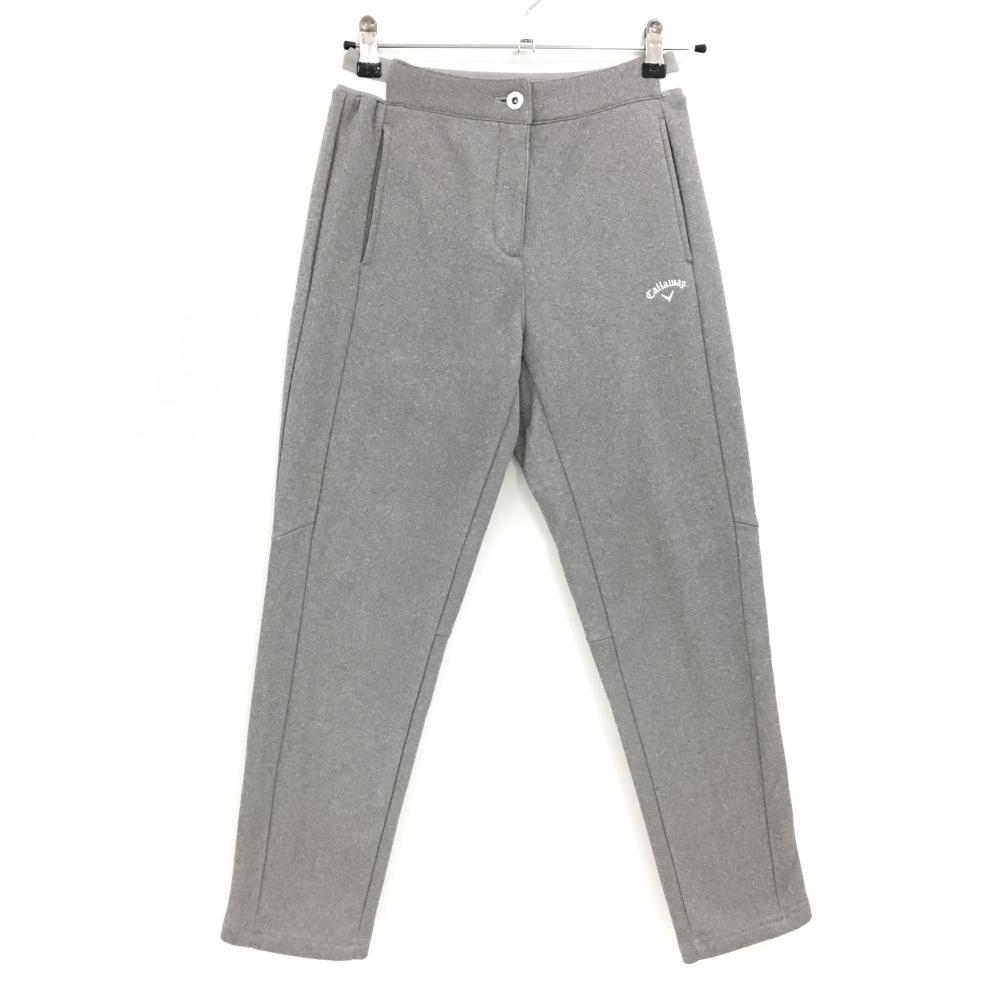 【超美品】キャロウェイ パンツ 杢グレー 裏起毛  レディース SS ゴルフウェア Callaway