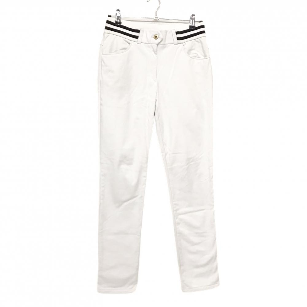 キャロウェイ パンツ 白×黒 ウエストライン 裏微起毛  レディース L ゴルフウェア Callaway