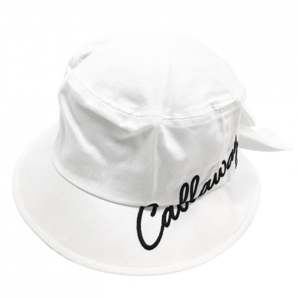 【新品】キャロウェイ ハット 白 リボン ロゴ刺しゅう レディース FR ゴルフウェア 2025年モデル Callaway