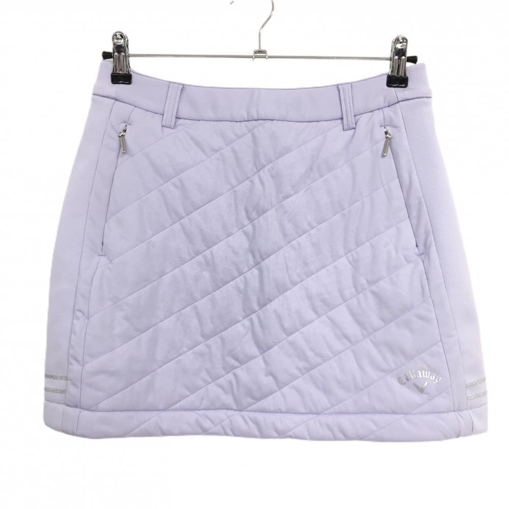 【超美品】キャロウェイ 中綿スカート パープル サイド切替 ロゴシルバー レディース M ゴルフウェア Callaway