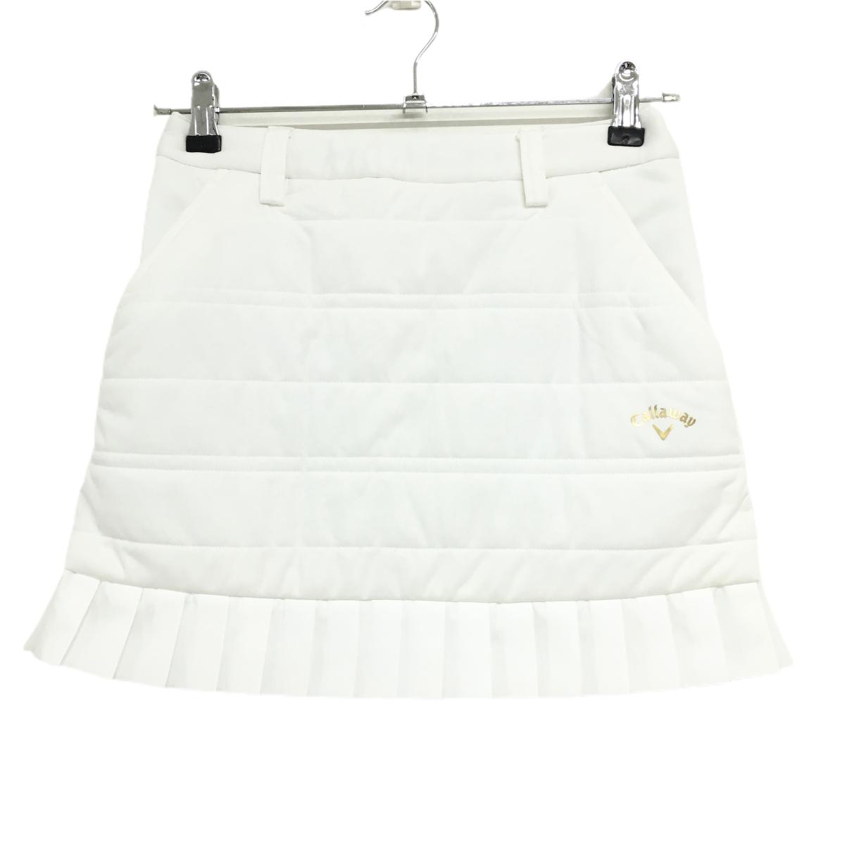 【新品】キャロウェイ 中綿スカート スカート 白 ストレッチ 防風 撥水 透湿 裾プリーツ  レディース SS ゴルフウェア Callaway