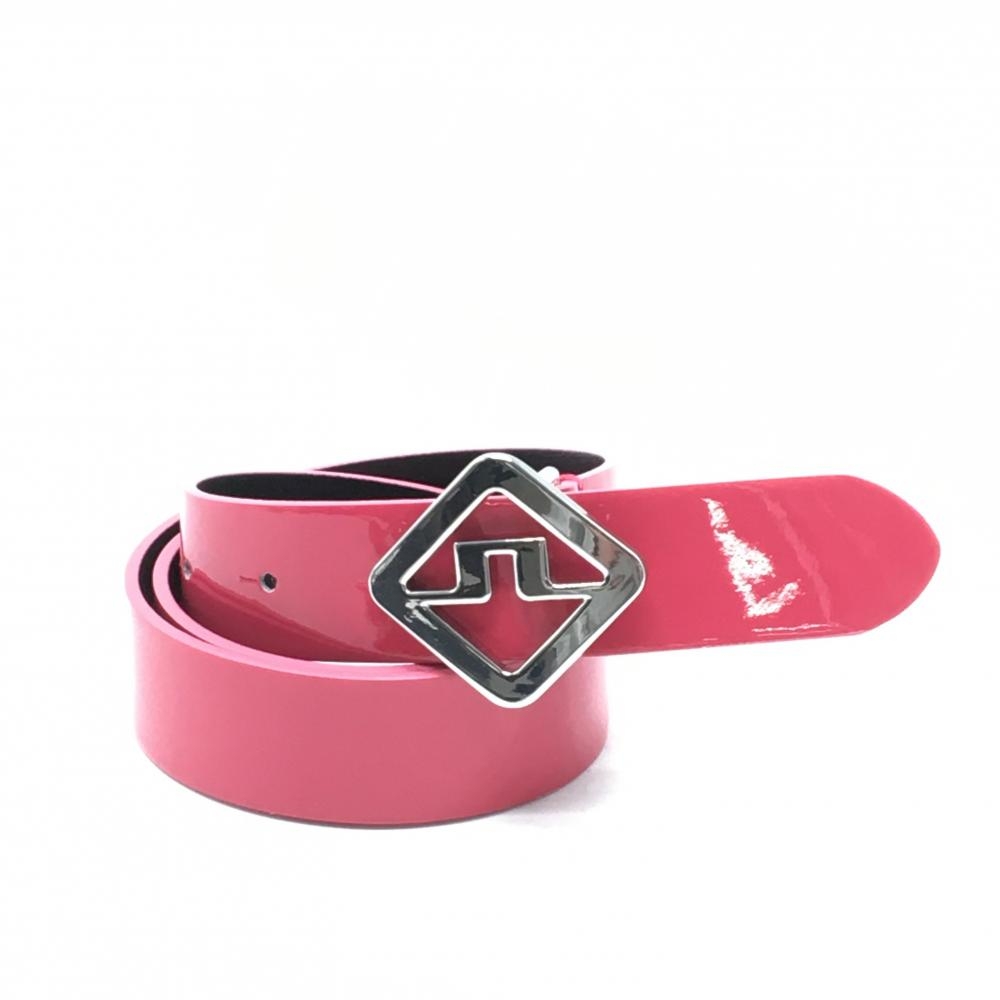 【超美品】ジェイリンドバーグ トップ式ベルト ピンク シルバーバックル  レディース 75cm/26-27"waist ゴルフウェア J．LINDEBERG