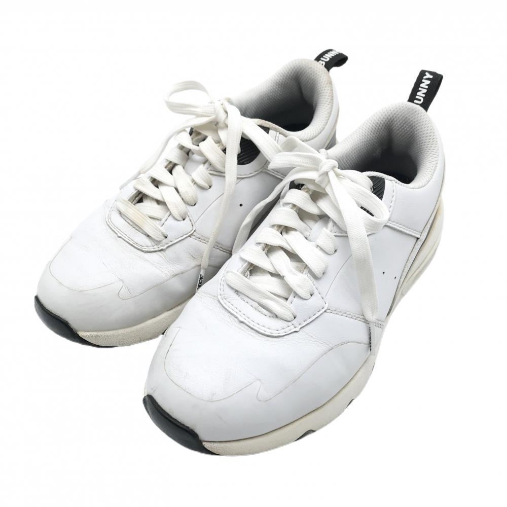 ジャックバニー ゴルフシューズ 白×黒 262-3992202 スパイクレス レディース 23.5 ゴルフウェア Jack Bunny