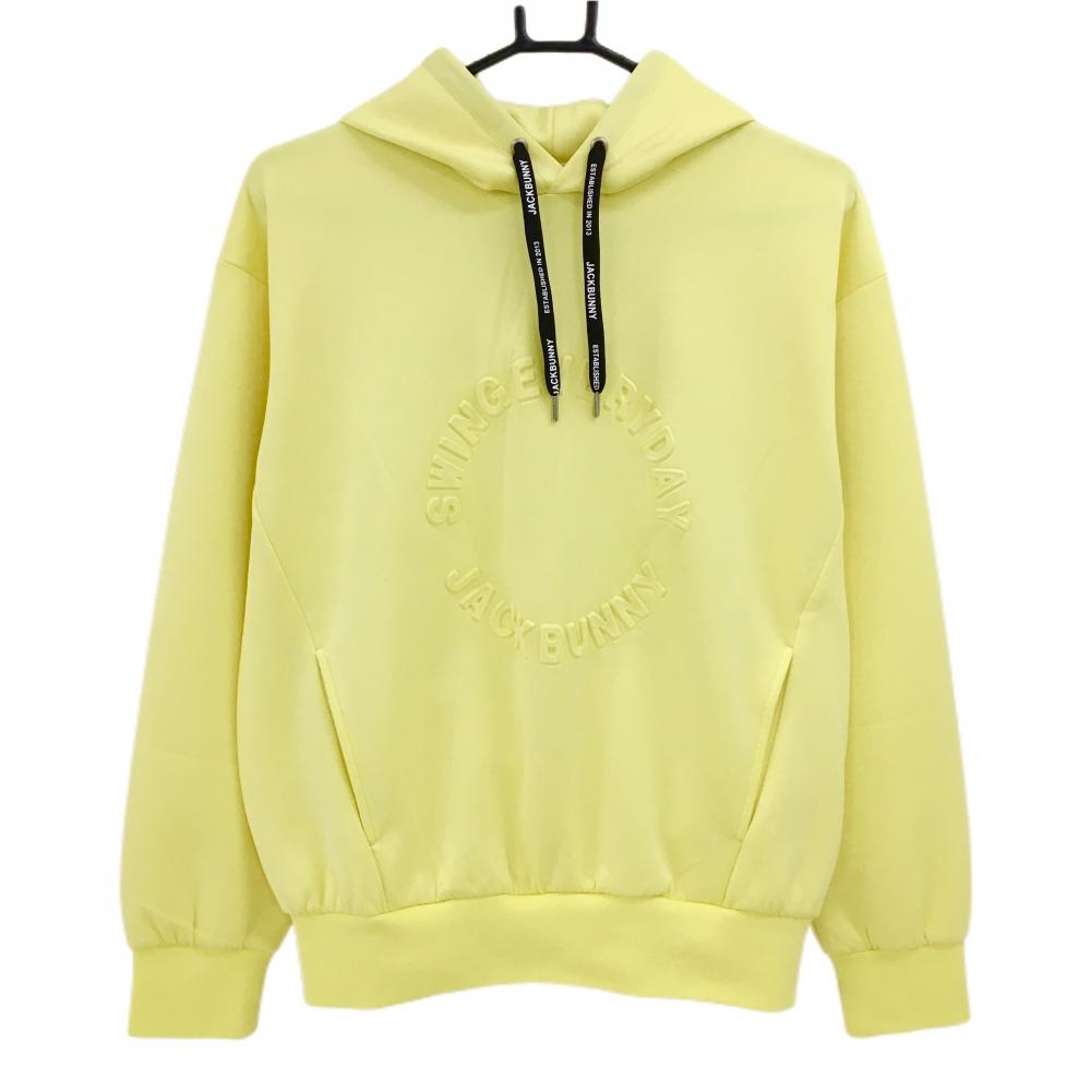 ジャックバニー パーカー イエロー 立体ロゴ ダンボールニット レディース 1(M) ゴルフウェア 2025年モデル Jack Bunny
