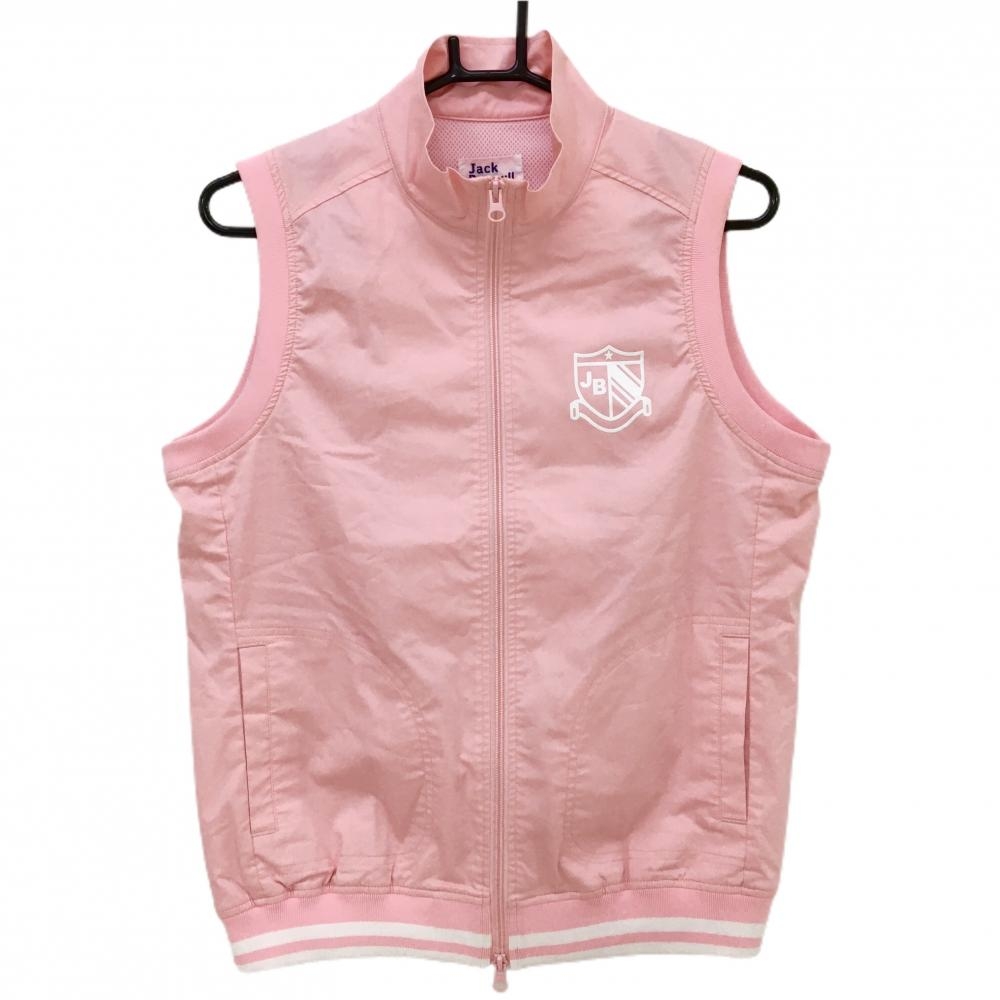 ジャックバニー ジップベスト ピンク 裏地メッシュ レディース 2(L) ゴルフウェア Jack Bunny