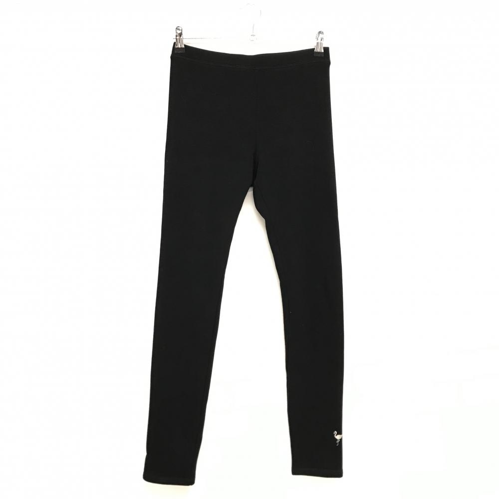 【超美品】ジュンアンドロペ レギンス 黒 裏起毛 スパッツ レディース M ゴルフウェア JUN＆ROPE