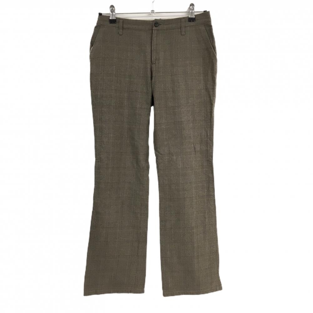 【超美品】ゾーイ パンツ ブラウン グレンチェック 表微起毛 レディース 38(M) ゴルフウェア ZOY